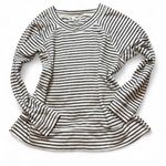 Maurice's  Black & White Striped Sweatshirt Photo 0