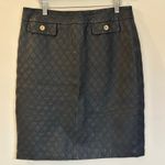 Chadwick's Leather Quilted Skirt sz 10 100% Leather Knee Length A Line Skirt Photo 4