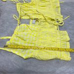 Adika Yellow Gingham Top SZ:M Photo 4