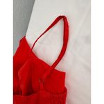 Cynthia Rowley Cynthia‎ Rowley Red Button Front Spaghetti Straps Linen Summer Mini Dress US 8 Photo 6