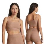 Everlane NWT! The Cozy Stretch Tank Crop Camel Top - Size Large Photo 1