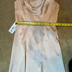 Azazie  Clove English Rose Light Pink A-Line Pleated Stretch Satin Dress SZ 8 Photo 8
