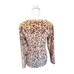 UGG New  Leopard Print Plush V-Neck Sweater, Size Small Photo 2