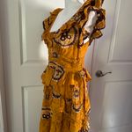 Anthropologie Anthro Love The Label Gigi Gold Ruffled Boho Maxi Dress Photo 8