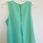 Gibson Latimer Gibson Seafoam Sleeveless Asymmetrical tank blouse Dressy Sheer- S‎ EUC Photo 7