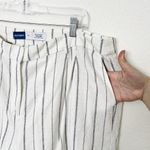 Old Navy [] Striped Navy White Linen Blend Extra High Rise Taylor Shorts Size XL Photo 9