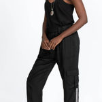 Johnny Was Cargo Pants R68922-6 Black Lyocell Pull-On Utility Boho Women's M Photo 0
