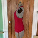 Bebe Red Lace Floral Halter Sexy Lolita Layering Bodysuit - Size M Photo 11