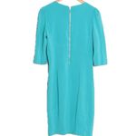 Kate Spade  Teal Vanessa Dress with Embellished Necklace Collar Neckline Like New Photo 2