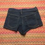 Forever 21 STRETCHY DARK WASH DENIM LOW RISE SHORT SHORTS Photo 3
