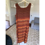 Vintage Boho Geometric Maxi Dress Sleeveless Tribal Earthy Autumn Summer Vaca 18 Brown Photo 2