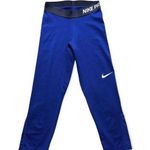 Nike 🔃 Pro Logo Blue Capris Photo 0