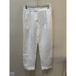 Reiss  Lily Pull-On Straight-Leg Trousers Button Fly Size 6‎ White Coastal Photo 3