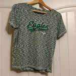 NFL Philadelphia Eagles T Shirt Womens Medium Marled Green Short Sleeve Polyester Photo 0