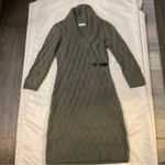 Calvin Klein Gray Cable Knit Shift Sweater Dress S Winter Cozycore Corporate Photo 4