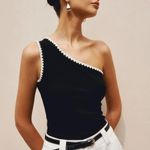 Contrast‎ Trim One Shoulder Off Tank Top Size XL Photo 0