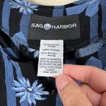 Sag Harbor Vintage  Sleeveless Maxi Dress Blue Floral Stripe Womens Large Photo 2