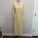 Talbots Vintage  M Medium Nightgown Yellow Long Sleeve Lounge Cotton Breathable Photo 1