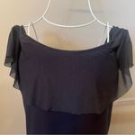 Garage Off-The-Shoulder Strapless Crop Top with Sheer Ruffle, Black, Size M Photo 4