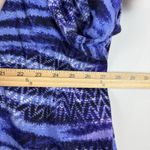 Catherines  Tunic Top Women 2X Blue Printed 3/4 Sleeve Blouse Mature Career Flowy Photo 5