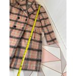 Loft NWOT  Plaid Double Breasted Coat Pink Gray Wool Blend Gorpcore Outdoor Sz M Photo 6