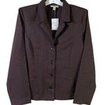 appleseed's 4-button lightweight brown blazer with shoulder pads women’s Size 16 Photo 0