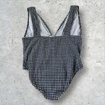 J.Crew  Womens V-Neck One-Piece Swimsuit Navy Gingham Size 24 BE747 NWT‎ Photo 5