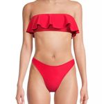 Ramy Brook Cecile Ruffle Strapless Bikini Top Size Medium Photo 1