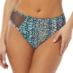 Vince Camuto Abstract Animal High Cut Bikini Bottoms - Size L - Midnight - NWT Photo 0