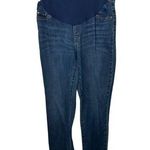 Indigo Blue  Maternity Full Panel Straight Fit Medium Rinse Jeans Women's 1X Photo 0