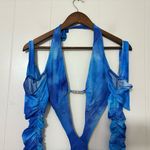 Outcast Clothing Sammy Tie Dye Blue Party Long Sleeve Sexy Dress Size S (READ) Photo 2