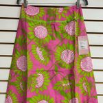 Lilly Pulitzer Mirabelle Hibiscus Pink & Green Skirt NWT SZ 2 Lined 100% Cotton Photo 1