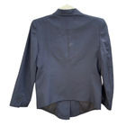 SMYTHE WOMENS WOOL SINGLE BREASTED BLAZER Black Size 6 Photo 1