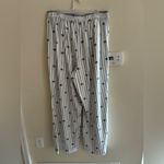 Aerie  pull on pj lounge wide leg trouser cotton stripe bow pants XL tall Photo 6