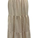 Wildfox  Beige Louisa Tiered Maxi Skirt Linen Blend Boho Cottage Peasant Prairie Photo 0