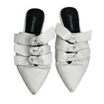 Jeffrey Campbell White Charly Knotted Mules Slip on Shoes Photo 0