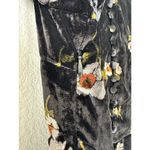 Free People  Be My Baby Luxe Velvet Floral Mock Neck Vintage Mini Dress Size 2/XS Photo 11