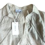 NWT JOSLIN SELENA LINEN MINI SHIRT Dress Size 4 100% Linen White Photo 3