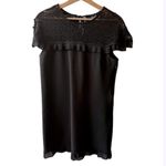 Sugar Lips  Black Lace Dress Medium mini ruffle vintage Y2K LBD sexy cute flirty Photo 2