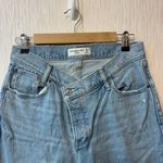 Abercrombie & Fitch High Rise Dad Jeans Criss Cross Waist Light Wash Denim 29 Photo 3