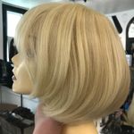 Wig Fulllace Blonde bob human hair Blende ON SALE Photo 1