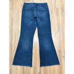 EXPRESS Mid Rise Flare Jeans Dark Wash Ultra Stretch Size L Regular Photo 6