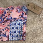 True Craft 🎉 Tru craft NWT large bandeau swim bikini top boho pink blue Photo 1