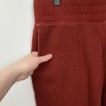 Lands' End  Womens M Rust Red Thermal Waffle Knit PJ Joggers Cozy Lounge Comfort Photo 3