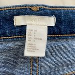 H&M Distressed Mid Waisted Dark Denim Shorts | 4 Photo 3