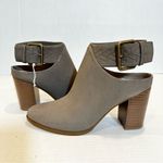 American Eagle ‎ Gray Bootie Women's 10 Strappy Buckle Chunky Western Boho Hippie Photo 1