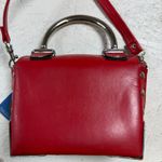 Red Mini Crossbody Bag – Silver Handle Studded Accents Small Purse Photo 3