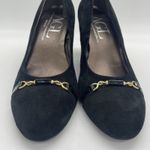 AGL Attilio Giusti Leombruni Womens 40 (US 9.5) Pumps Heels Black Suede Horsebit Photo 2