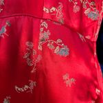 Vintage 90s All That Jazz Red Floral Brocade Cheongsam Maxi Dress Elegant Asian Photo 9
