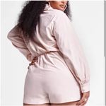 Fashion to figure Beige Utility Tie Front Cotton Long Sleeve Romper Size 1X Photo 3